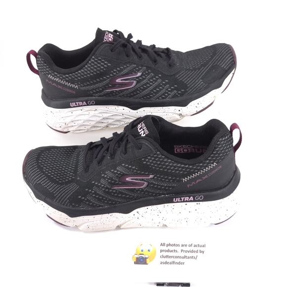 Skechers Ultra Go Run Athletic Running Lace Up Shoe Womens Size 7.5 128269 Black - Picture 5 of 9